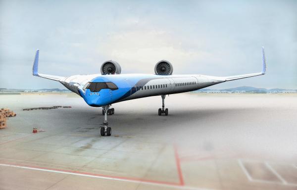 Wizualizacja Flyin V w barwach KLM